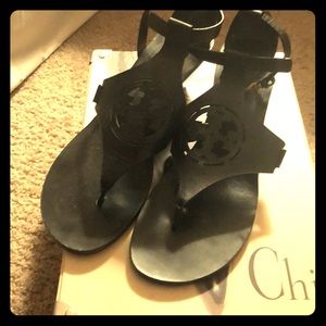 Tory Burch Wedge Sandal - Black- Size 11 Women’s